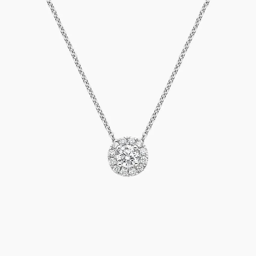 Halo Diamante Pendant Necklace