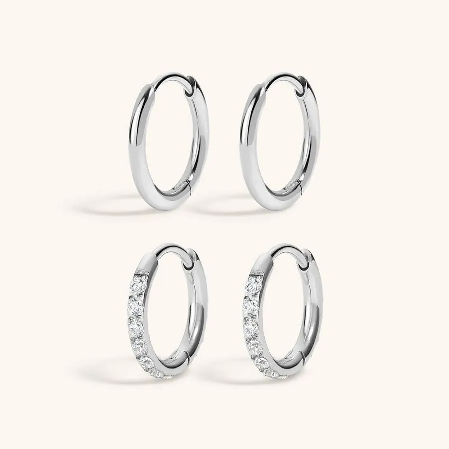 Duo-Metal Stacked Hoops