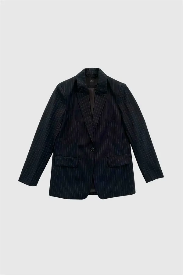 Pinstripe Tailored Blazer