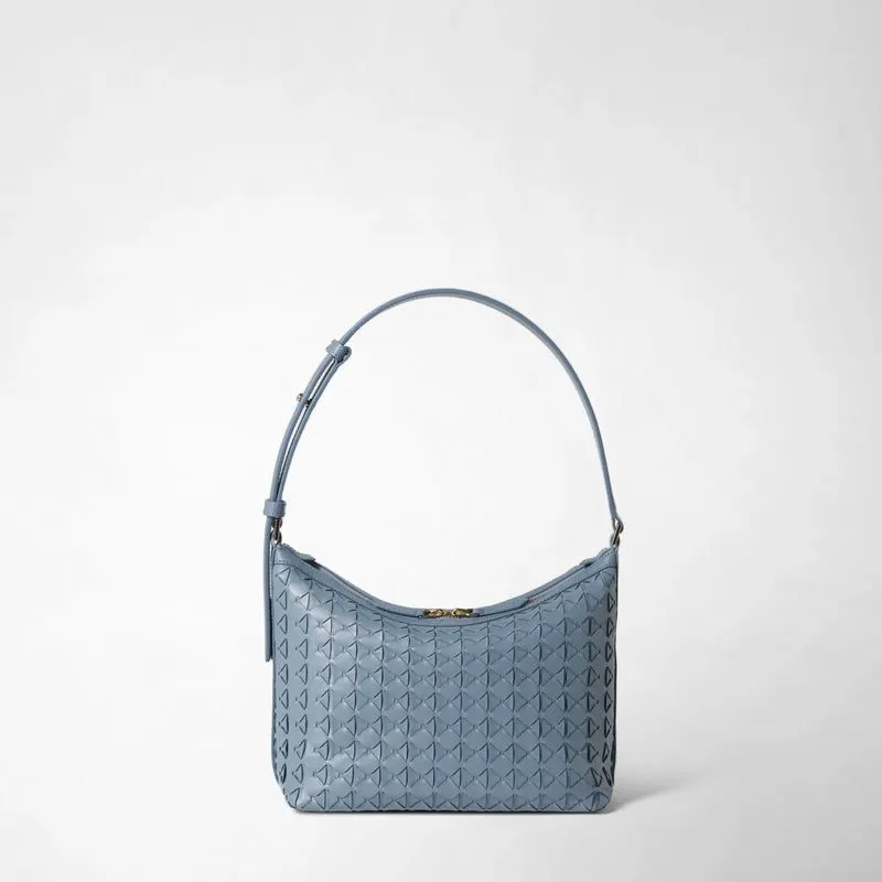 Slate Quilted Baguette Bag