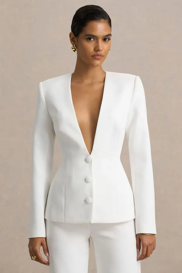 Plunge Tuxedo Blazer