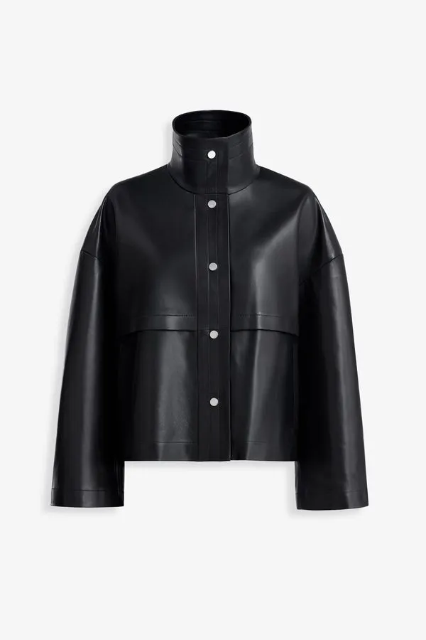 Noir Relaxed Leather Jacket