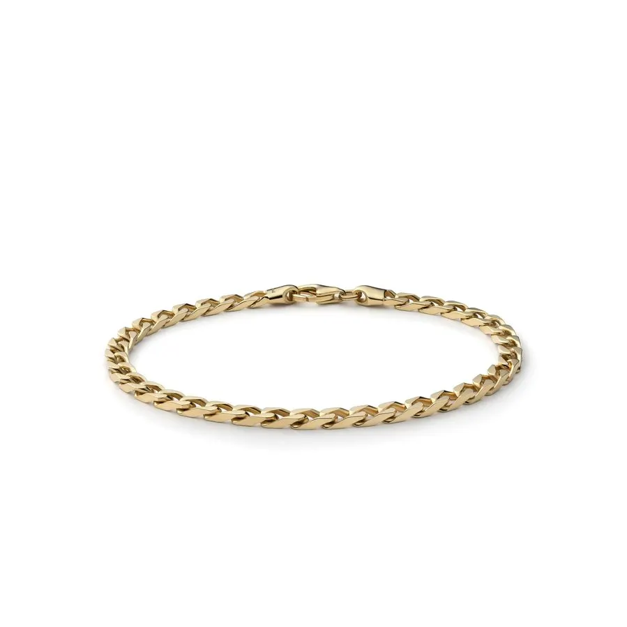 Polished Gold Chain Bracelet