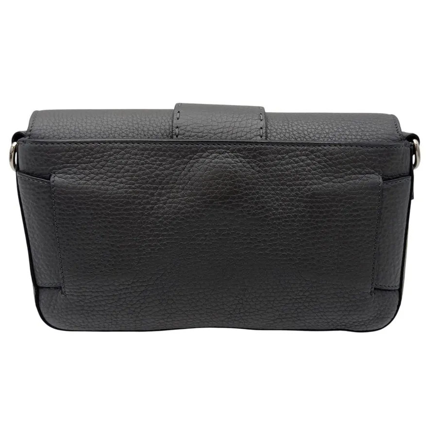Graphite Crossbody Baguette Bag