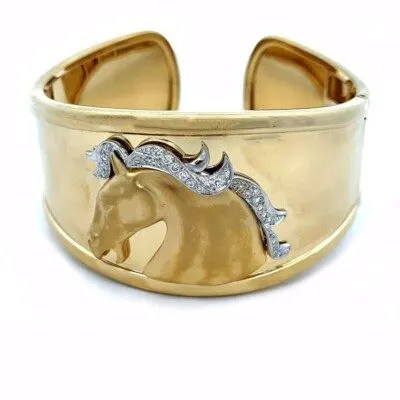 Ornate Gemstone Gold Cuff