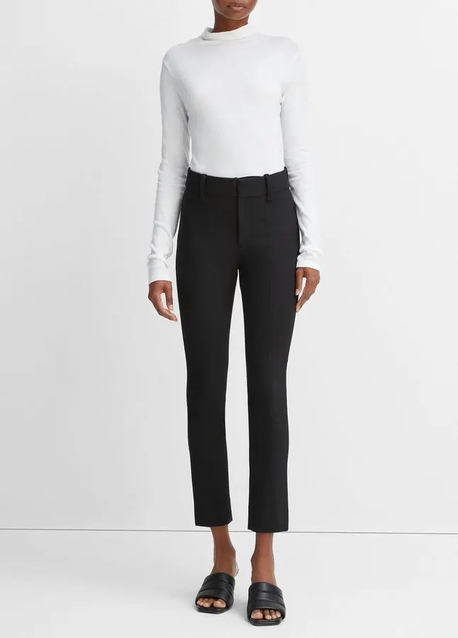 Onyx High-Waist Cigarette Trousers
