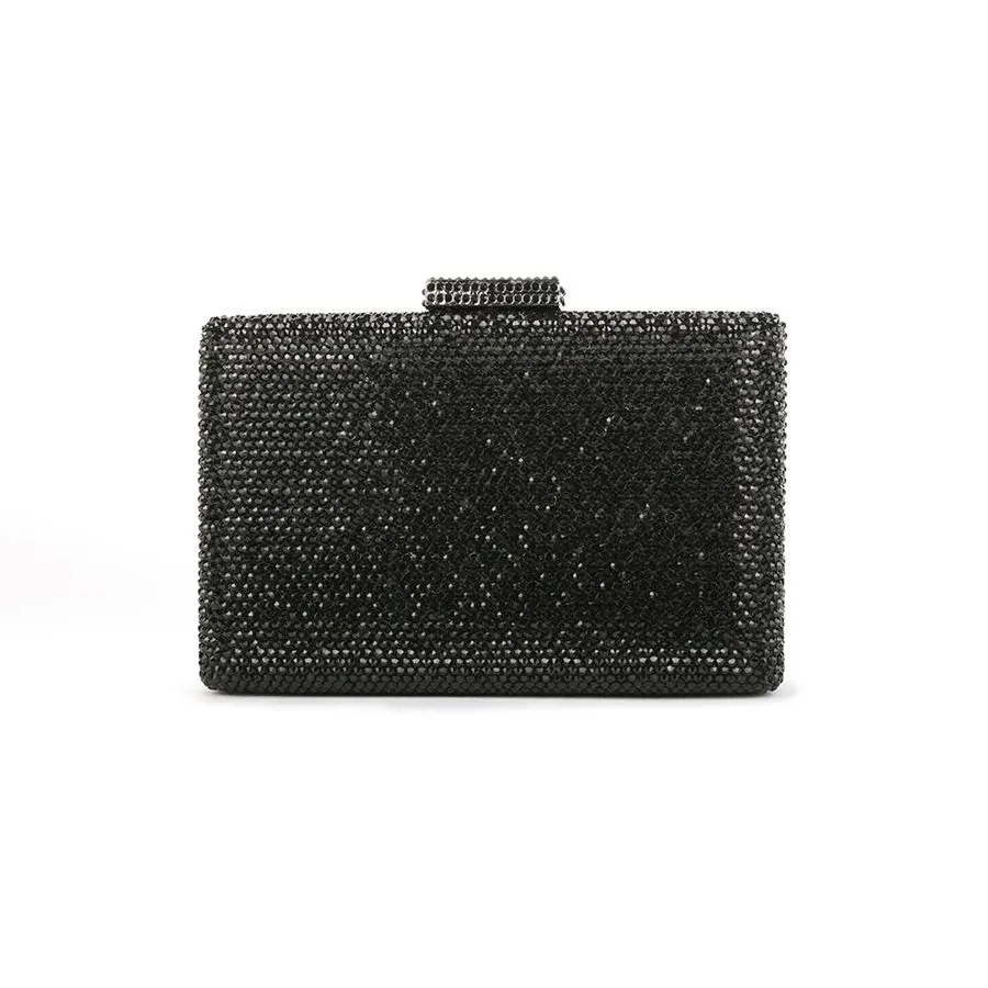 Onyx Structured Box Clutch