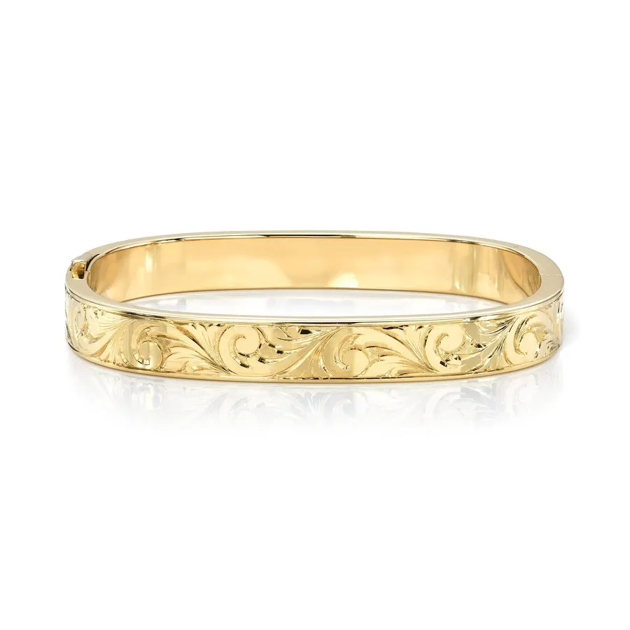 Byzance Engraved Gold Bangles