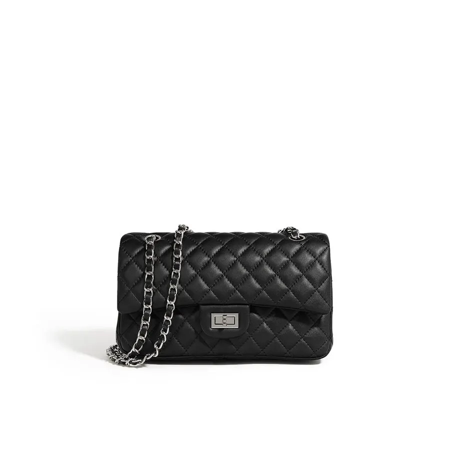 Noir Quilted Chain Bag