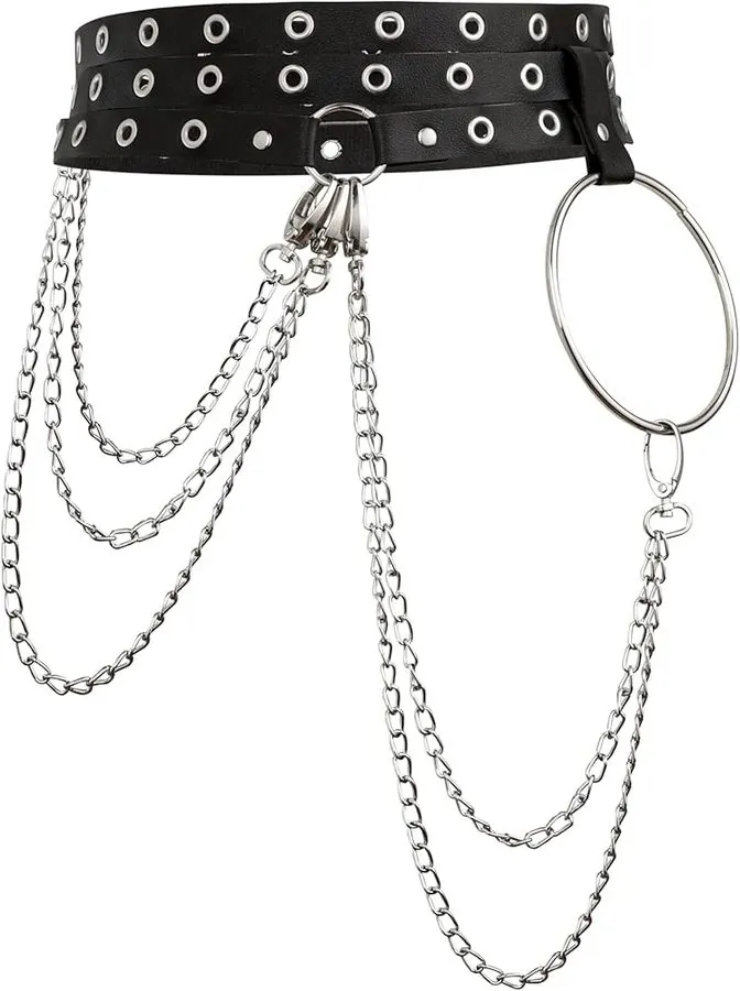 Noir Chain Harness Belt