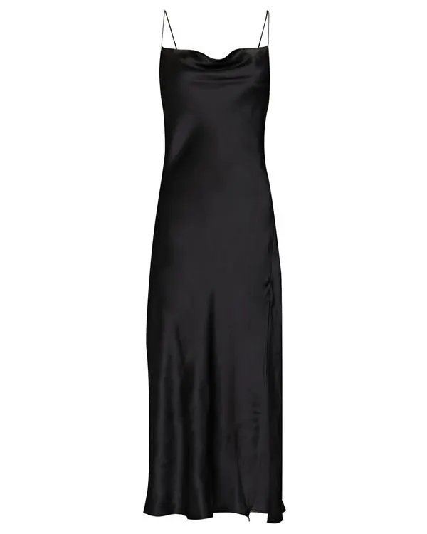 Ebony Cowl-Neck Slip