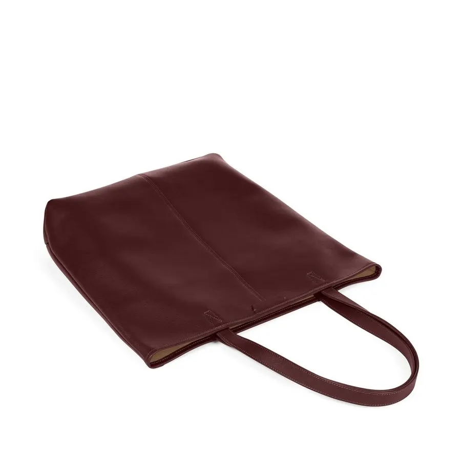 Uptown Vertical Leather Tote