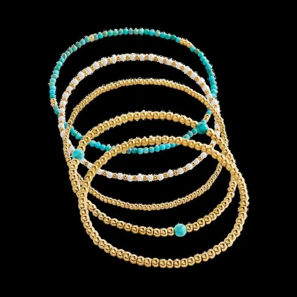 Turquoise Beaded Bracelet Stack