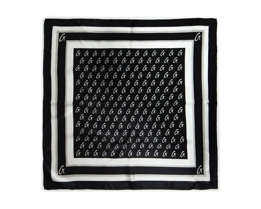 Noir Monogram Silk Neckerchief