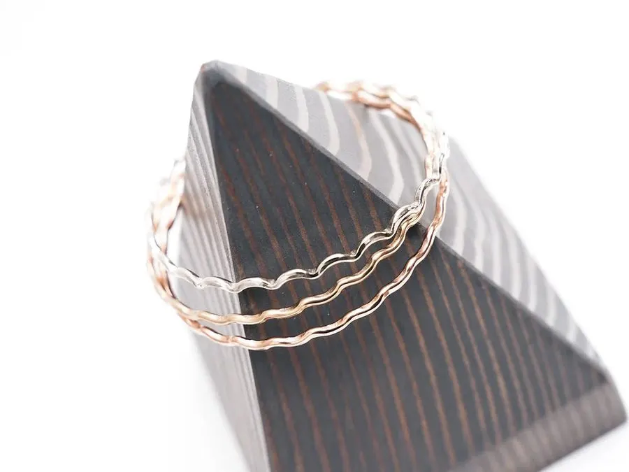 Noir Sculptural Bangle Stack
