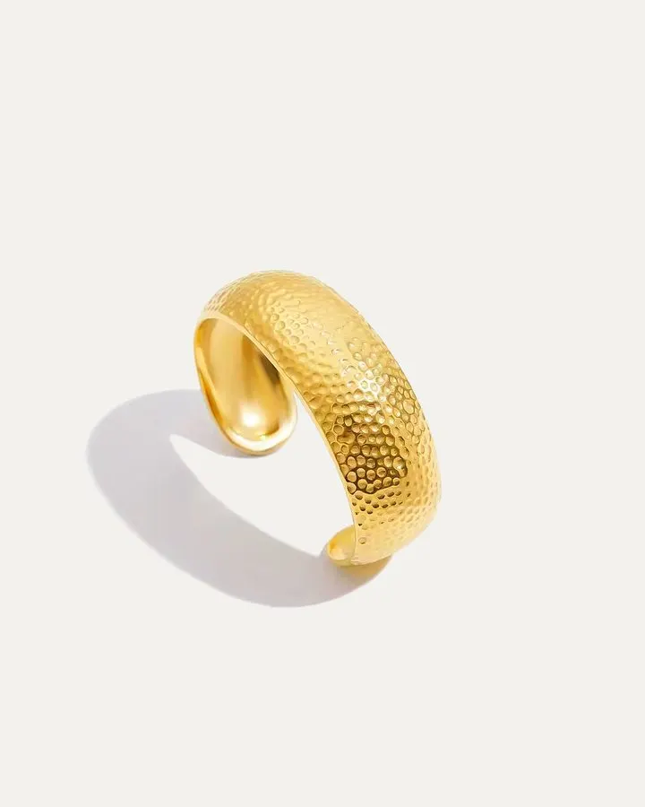Aurelia Hammered Gold Cuff