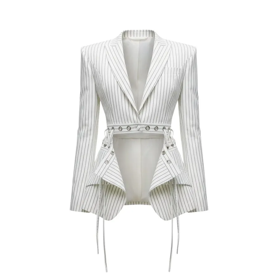 Pinstripe Tailored Blazer