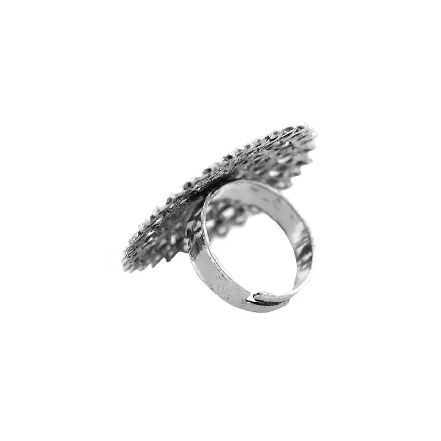 Oxidised Silver Statement Rings