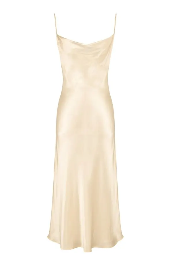 Pearl Silk Slip Dress