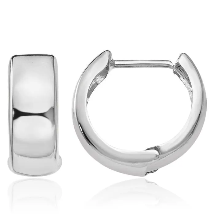 Mirror Silver Hoops