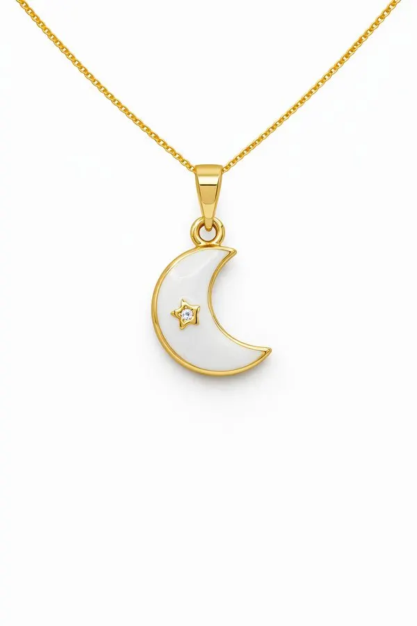 Luna Crescent Pendant Necklace