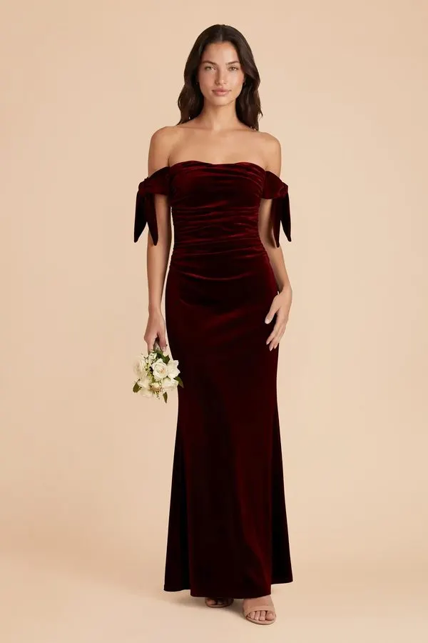 Cabernet Velvet Slip Gown