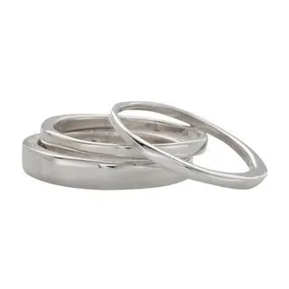 Stacked Silver Band Set
