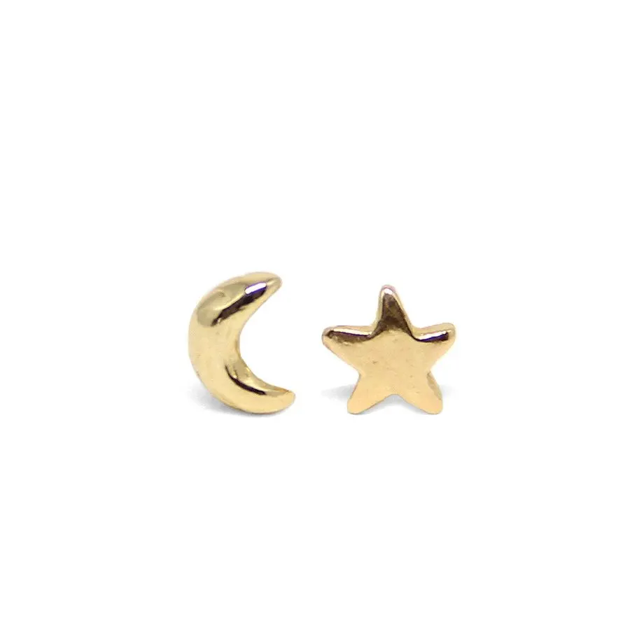 Celestial Star & Moon Studs