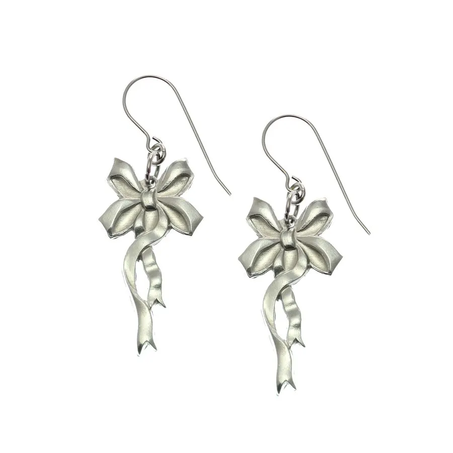 Silk Ribbon Drop Earrings
