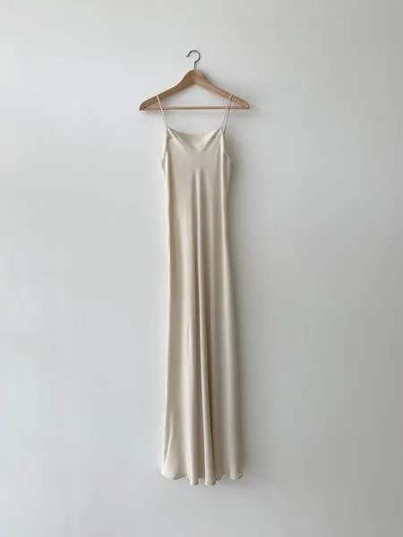 Ivory Silk Bias Slip