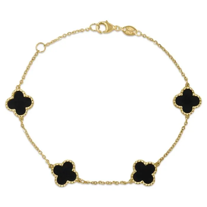 Trefle Noir Charm Bracelet