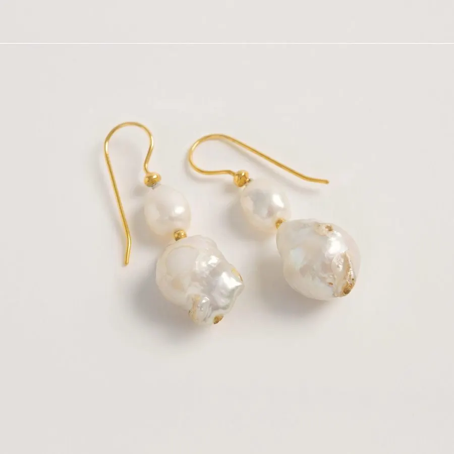 Ivory Pearl Drop Studs