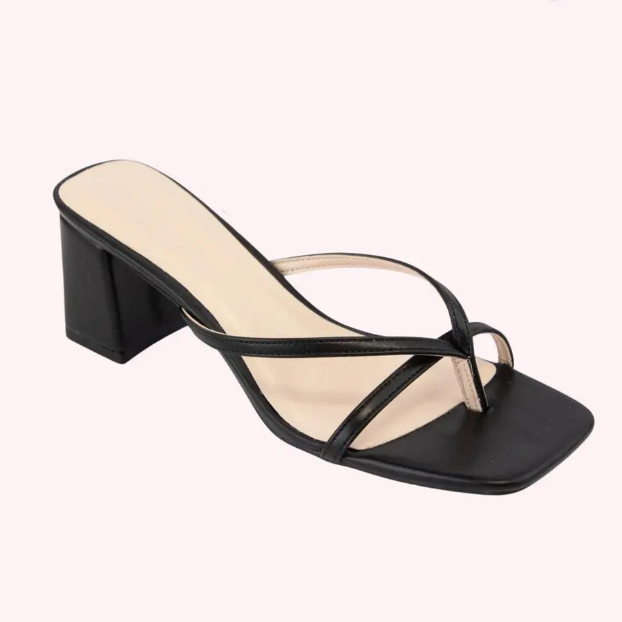 Onyx Block-Heel Sandal