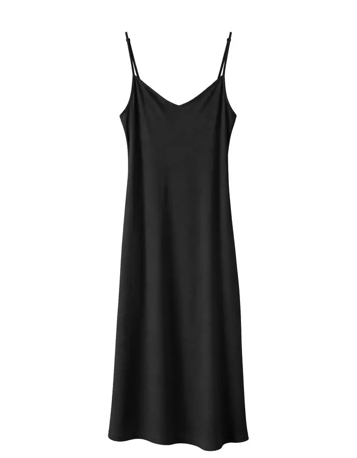 Shadow Satin Slip Dress
