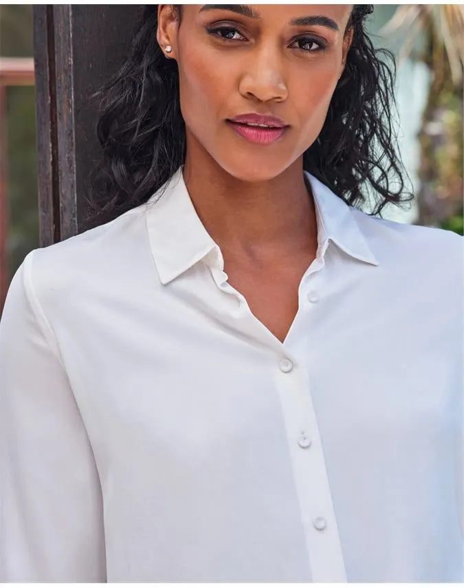 Studio White Silk Blouse