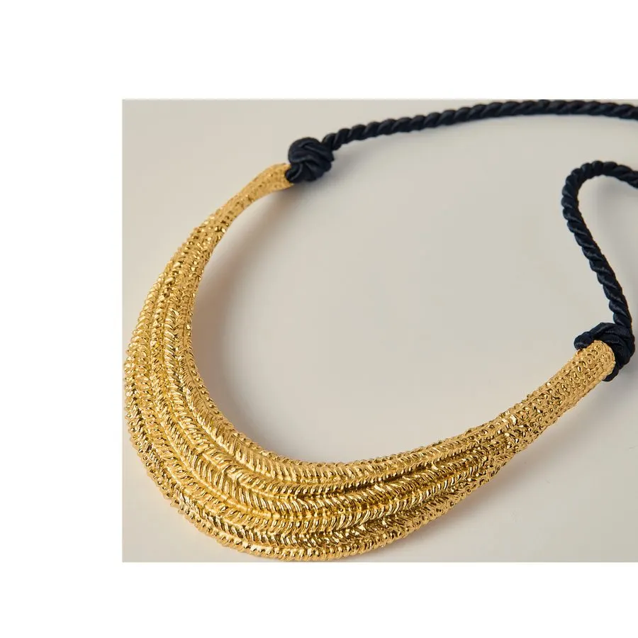 Delphine Gold Nameplate Necklace