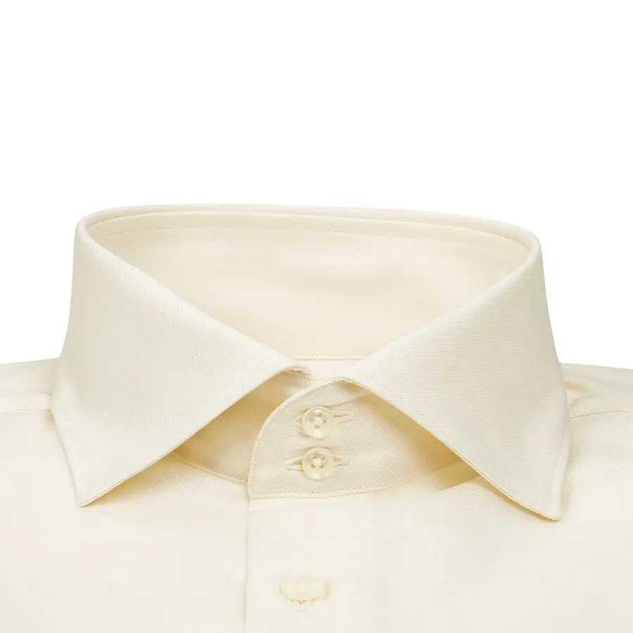 Ivory Dress Shirt with Gold Detail