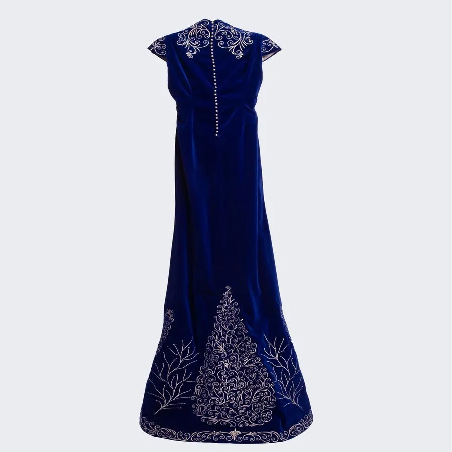 Nuit Bleue Velvet Gown