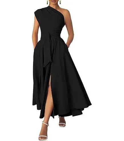Asymmetry One-Shoulder Gown