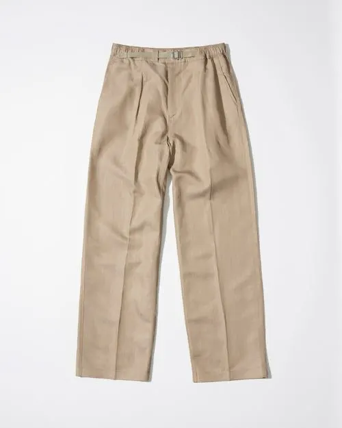 Sand Wide-Leg Crepe Trousers