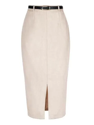 Sable Midi Pencil Skirt