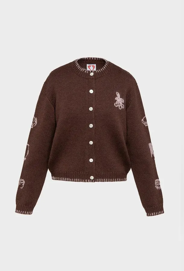 Chocolate Wool Cardigan