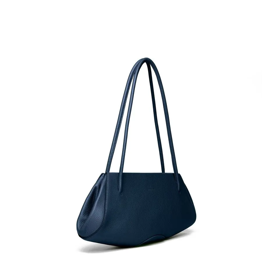 Slate Quilted Baguette Bag