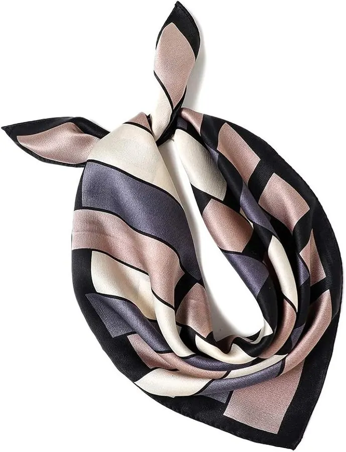 Obsidian Mulberry Silk Square Scarf 90x90