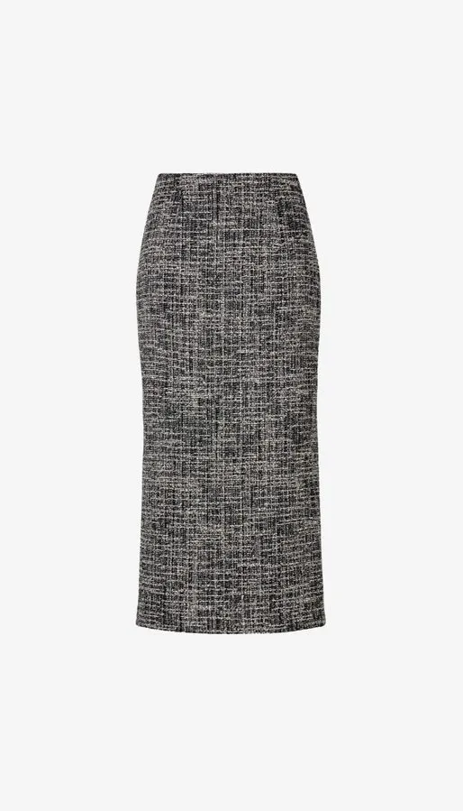 Smoke Ribbed Pencil Skirt