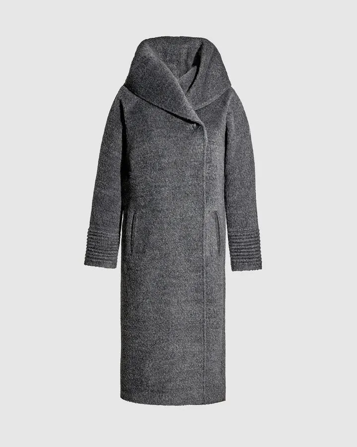 Storm Grey Boucle Coat