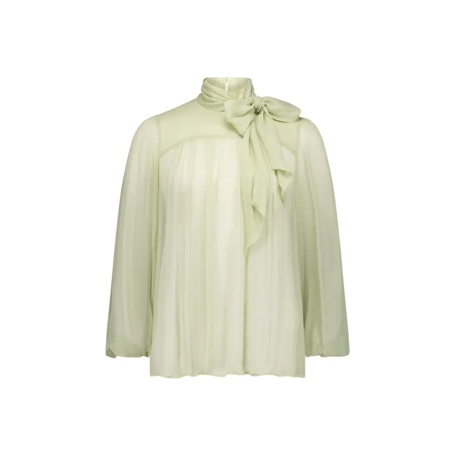 Sage Silk Blouse