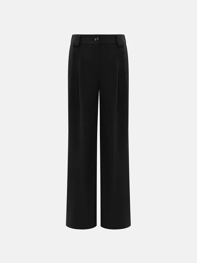 Noir Belted Palazzo Trousers