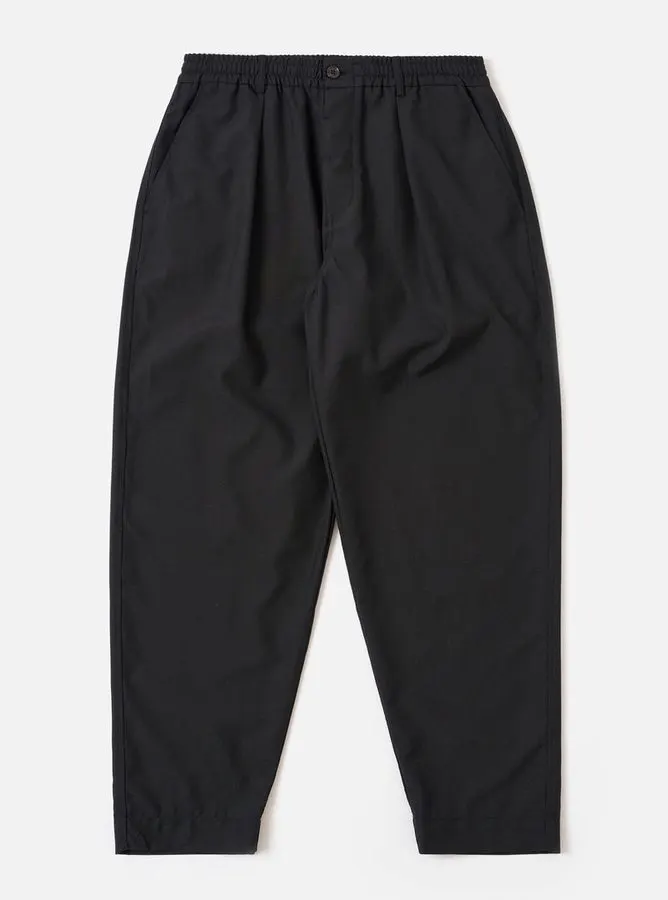 Noir Double-Pleat Tailored Trousers