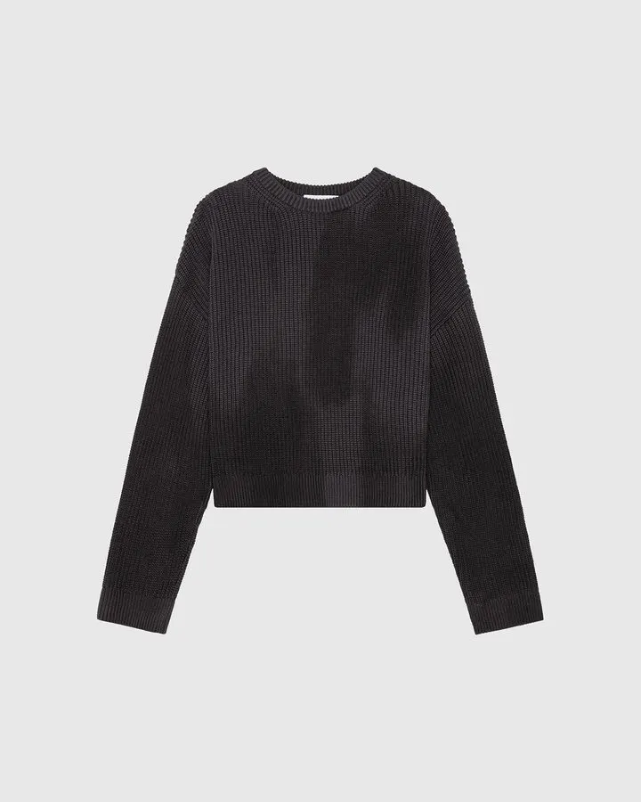 Onyx Ribbed Knit Sweater